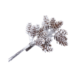 Dusted In Snow Pine Cone Decor