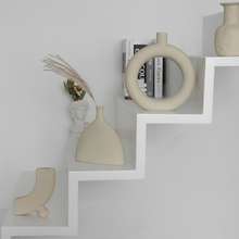 Load image into Gallery viewer, Soft Angled Plain Jane Vase - Cream
