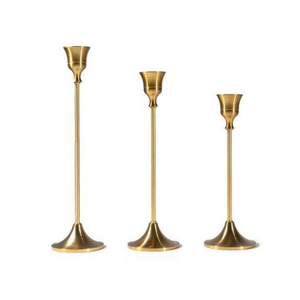 Simple moments 3 Piece Set Retro Bronze Candle Holders
