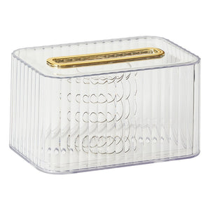 Golden Detail Transparent Tissue Box
