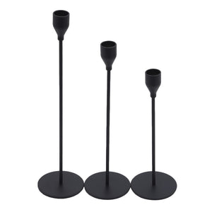 3 Piece Gold Metal Candle Holders