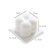 Load image into Gallery viewer, Double-Bubble Cubes Silicone Candle Mold
