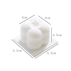 Double-Bubble Cubes Silicone Candle Mold