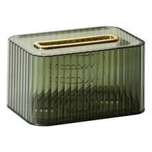 Load image into Gallery viewer, Golden Detail Transparent Tissue Box
