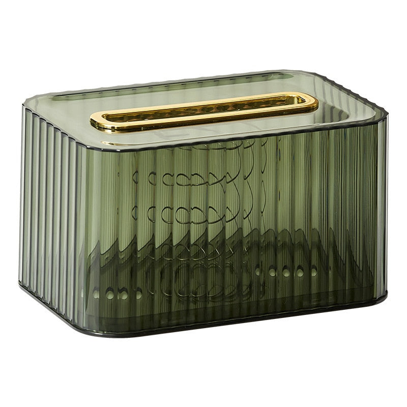 Golden Detail Transparent Tissue Box