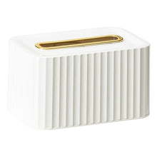 Load image into Gallery viewer, Golden Detail Transparent Tissue Box
