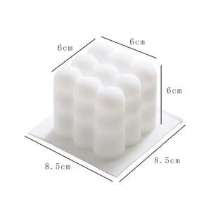 Double-Bubble Cubes Silicone Candle Mold