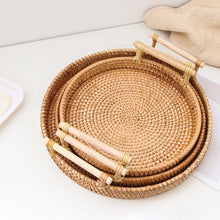 Load image into Gallery viewer, Hand-Woven Rattan Display Tray
