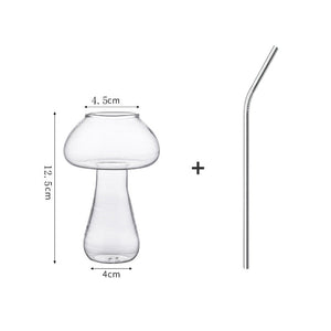 Mushroom Cocktail Glass + Straw