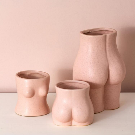 Buster Blushing In Pink Vase