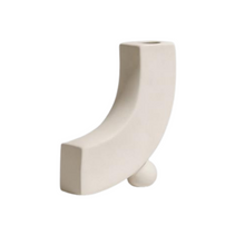 Load image into Gallery viewer, Soft Angled Plain Jane Vase - Cream
