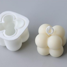 Load image into Gallery viewer, Double-Bubble Cubes Silicone Candle Mold
