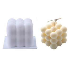 Double-Bubble Cubes Silicone Candle Mold