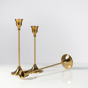Simple moments 3 Piece Set Retro Bronze Candle Holders