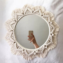 Load image into Gallery viewer, Byron Bay Handmade Macrame Mirror
