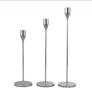 3 Piece Gold Metal Candle Holders