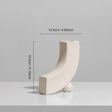 Load image into Gallery viewer, Soft Angled Plain Jane Vase - Cream
